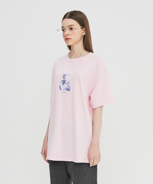 Cloud Bear Half T-Shirts_Pink