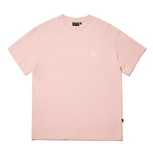 Bear Patch Half T-Shirts_Pink