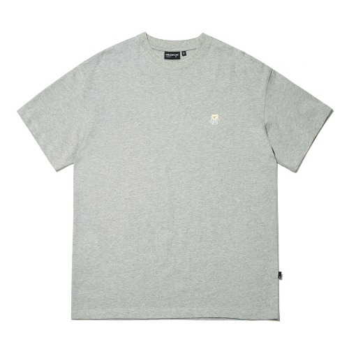 Bear Patch Half T-Shirts_Grey