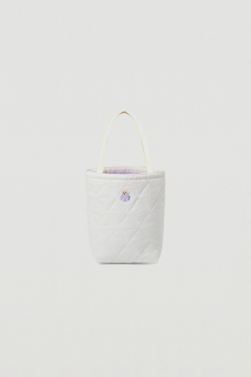 Quilting Small Tote Bag_Ivory