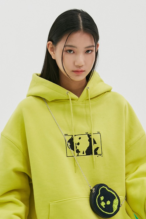 Square Graphic Hoodie_Lime Olive