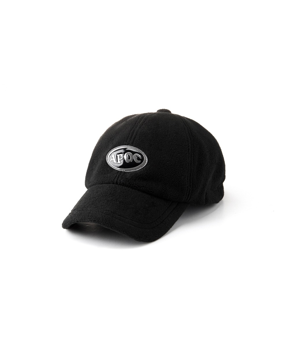Oval Logo Fleece Ball Cap_Black