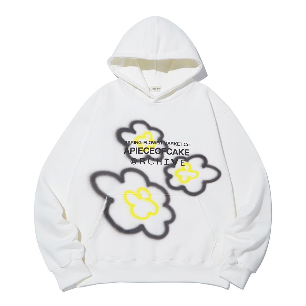 Flower bear hoodie_Off White